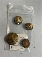 Antique military buttons