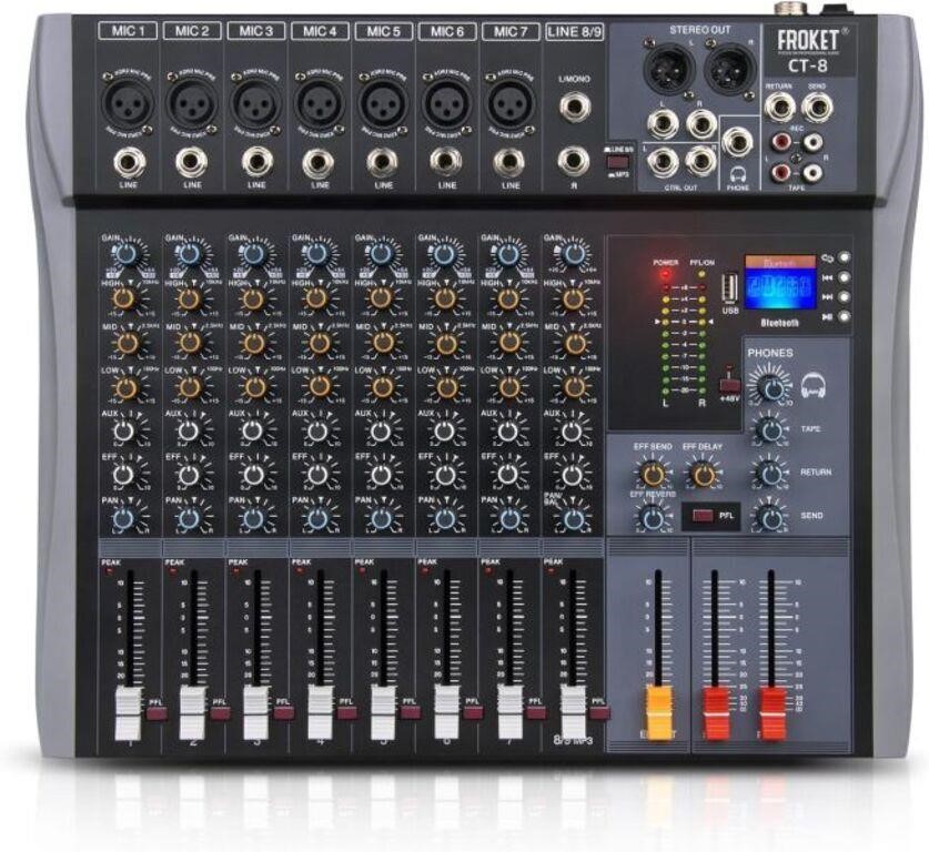 Audio Mixer Froket CT-8 Professional 8-Channel