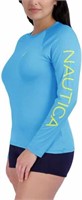 Nautica Women's SM Swimwear Long Sleeve Rashguard