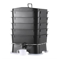 VEVOR 5-Tray Worm Composter, 50 L Worm Compost Bin