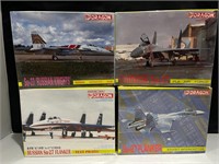 4 x SU- 27 Dragon Airplane Model Kits, Sealed, New