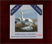 CANADA 1989 DUCK STAMP w/ COMPLETE BOOKLET