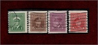 CANADA USED SET KGVI PERF 9 1/2 WAR ISSUE COILS