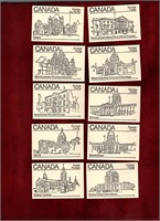 CANADA 1982 SET OF 10 DIFF BK82 BOOKLETS
