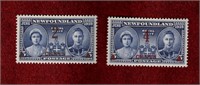 NEWFOUNDLAND 1939 MVLH SURCHARGED STAMPS