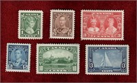 CANADA 1935 MNH KGV SILVER JUBILEE VF STAMP SET