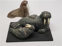 Carved Walruses