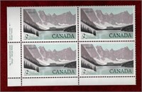 CANADA BANFF $2 LL PLATE 1 BLOCK STAMPS #936
