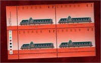 CANADA RR STATION $2 LL PLATE 1 BLK STAMPS #1182