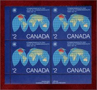 CANADA MAP OF EARTH $2 LL PLATE BLK STAMPS #977