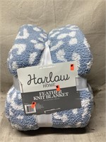 Harlow Home Feather Knit Blanket