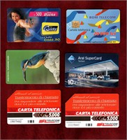6 INTERNATIONAL PHONE CARDS