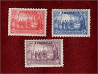 AUSTRALIA 1937 MINT GOVERNER PHILLIP VF STAMP SET