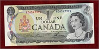 CANADA 1973 $1 BANKNOTE # BC-46a