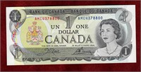 CANADA 1973 $1 BANKNOTE # BC-46a-i