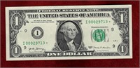 USA 2017 ASTERISK REPLACEMENT $1 BANKNOTE