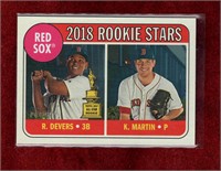 RAFAEL DEVERS 2018 TOPPS HERITAGE ROOKIE CARD