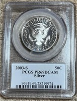 PCGS 2003 Silver Proof Kennedy PR69DCAM