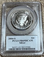 PCGS 2004 Silver Proof Kennedy PR69DCAM