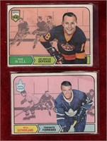 2 DIFFERENT 1968-69 O-PEE-CHEE HOCKEY CARDS
