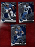 DETROIT LIONS 3 DIFF2021 MOSAIC FOOTBALL CARDS