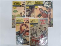 Various Classics Illustrated Comics, Lot of 5