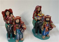 Handcrafted pottery figurines