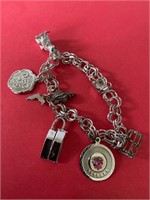 Vintage Silver/Sterling Silver 7 Charm Bracelet