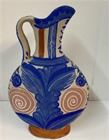 Hand painted pottery jar