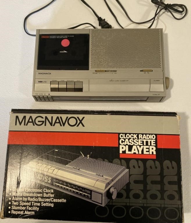 Magnavox Clock Radio cassette player
