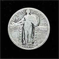 1925 90% SILVER STANDING LIBERTY QUARTER COIN