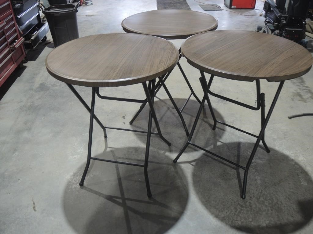 4 TALL FOLD UP TABLES