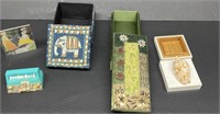Vintage boxes and decorations