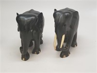 Two Carved Elephants