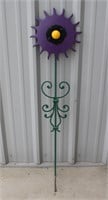 Iron Flower Yard Art - Purple