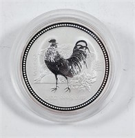 2005  $2 Australia  2oz silver  Yr of the Rooster