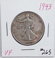 1943  Walking Liberty Half Dollar   VF