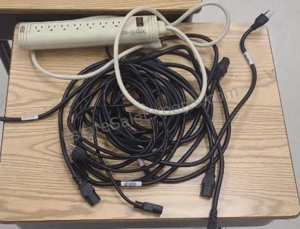 Power cords and surge protector.