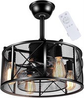 Caged Ceiling Fan with Light 20 Inch