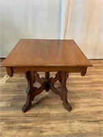 Vintage Carved Edge Arts & Craft Style Table