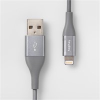 4' Lightning to USB-a Round Cable - Heyday™ Gray/S