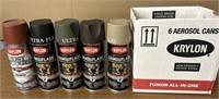(5) NEW Cans Krylon Camouflage Spraypaint