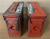 (2) M60 Red Ammo Cans