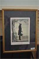 Andrew Jackson framed lithograph silhouette .