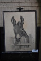 Original signed and dated 1941 original charcoal