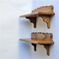 Solid Oak Shelves -(2) 18"
