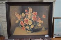 Late 20th century still life floral " flowers at