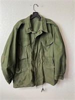 Vintage Military Cinch Waist Green Jacket
