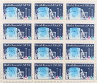 1984 HEALTH RESEARCH 20C STAMP FULL SHEET