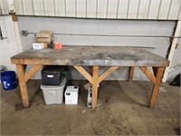 Custom built wooden workbench, bench only,